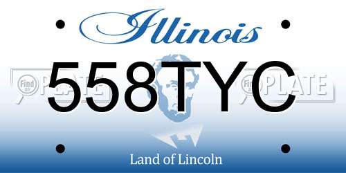 558TYC Illinois License Plate