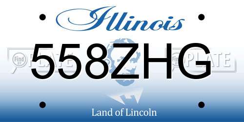 558ZHG Illinois License Plate