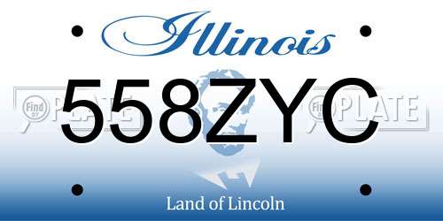 558ZYC Illinois License Plate
