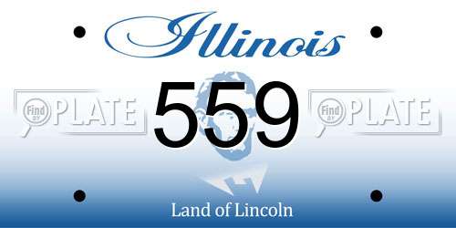 559 Illinois License Plate