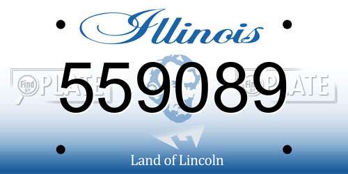 559089 Illinois License Plate
