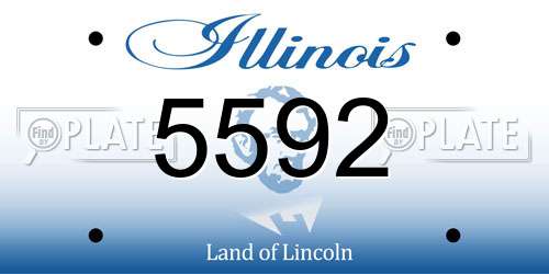 5592 Illinois License Plate