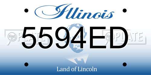 5594ED Illinois License Plate