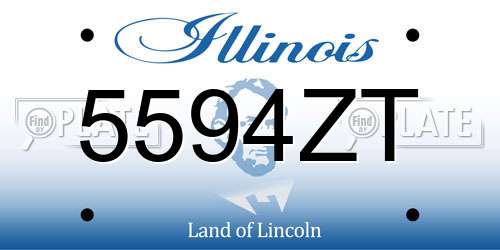 5594ZT Illinois License Plate