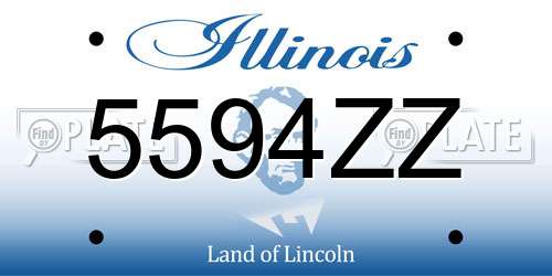 5594ZZ Illinois License Plate