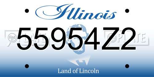 55954Z2 Illinois License Plate