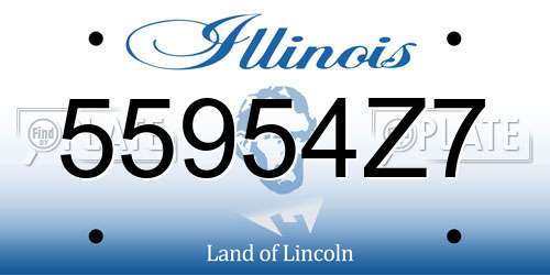 55954Z7 Illinois License Plate