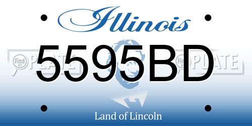 5595BD Illinois License Plate