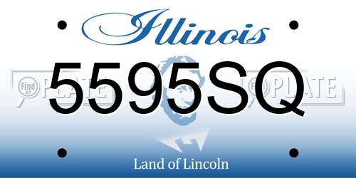 5595SQ Illinois License Plate
