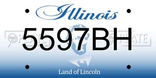 5597BH Illinois License Plate