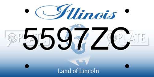 5597ZC Illinois License Plate