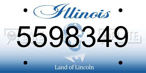 5598349 Illinois License Plate