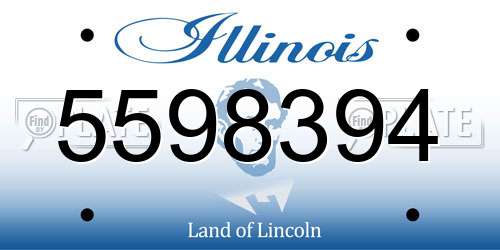 5598394 Illinois License Plate