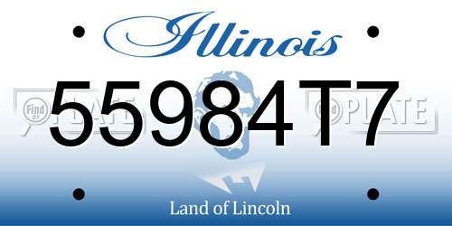 55984T7 Illinois License Plate
