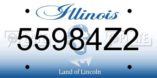 55984Z2 Illinois License Plate