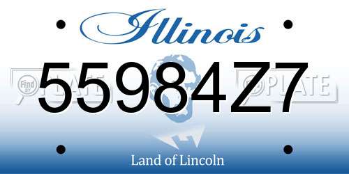 55984Z7 Illinois License Plate