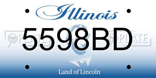 5598BD Illinois License Plate