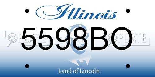 5598BO Illinois License Plate