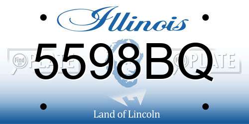 5598BQ Illinois License Plate