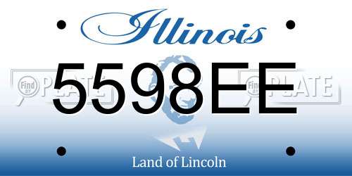 5598EE Illinois License Plate