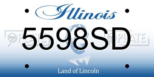 5598SD Illinois License Plate