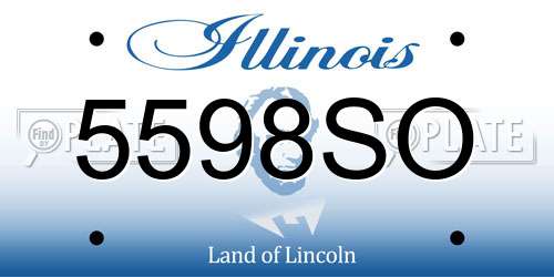 5598SO Illinois License Plate