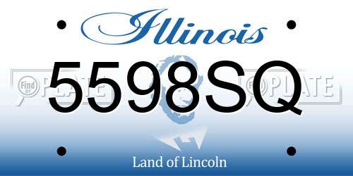 5598SQ Illinois License Plate