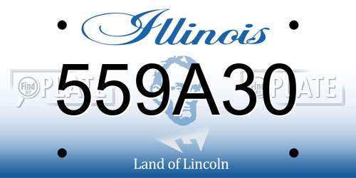 559A30 Illinois License Plate