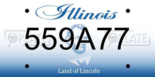 559A77 Illinois License Plate