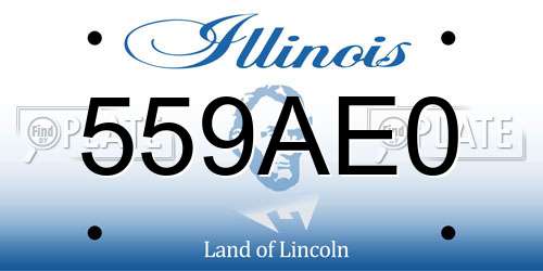 559AE0 Illinois License Plate
