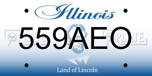 559AEO Illinois License Plate