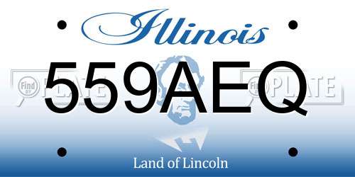 559AEQ Illinois License Plate