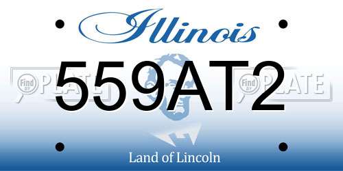 559AT2 Illinois License Plate