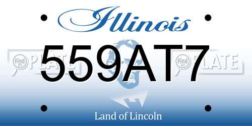 559AT7 Illinois License Plate