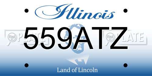559ATZ Illinois License Plate