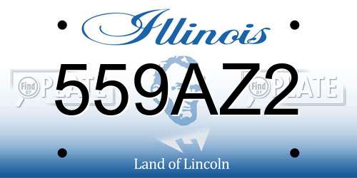 559AZ2 Illinois License Plate