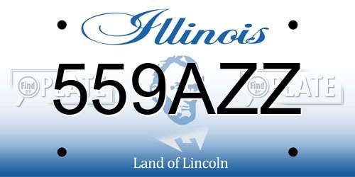559AZZ Illinois License Plate