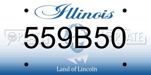 559B50 Illinois License Plate