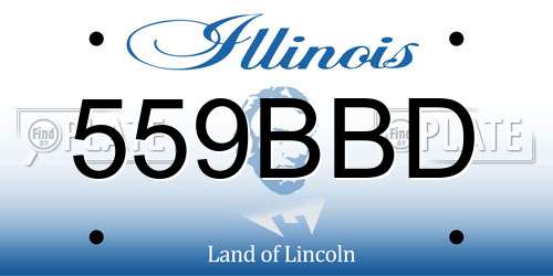 559BBD Illinois License Plate