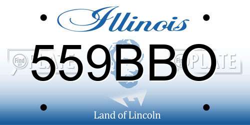 559BBO Illinois License Plate