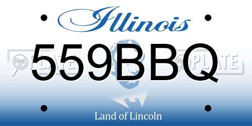559BBQ Illinois License Plate
