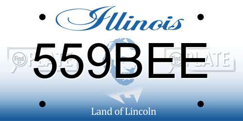 559BEE Illinois License Plate