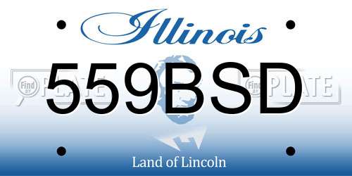 559BSD Illinois License Plate