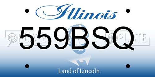 559BSQ Illinois License Plate