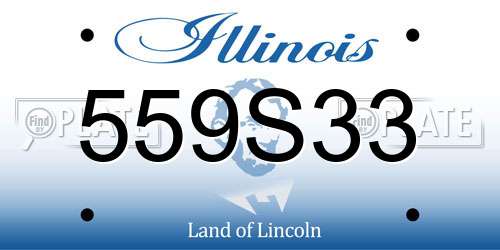 559S33 Illinois License Plate