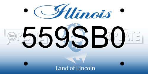 559SB0 Illinois License Plate