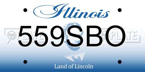 559SBO Illinois License Plate