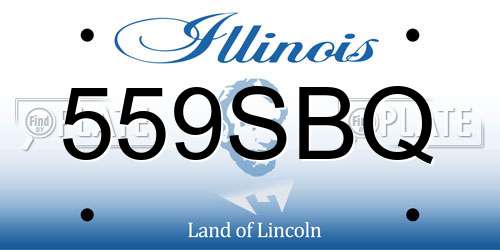 559SBQ Illinois License Plate