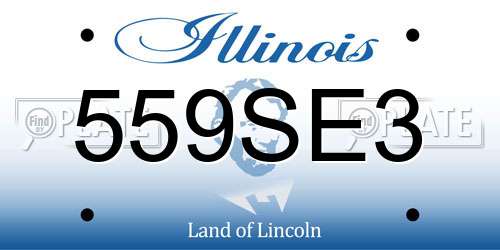 559SE3 Illinois License Plate