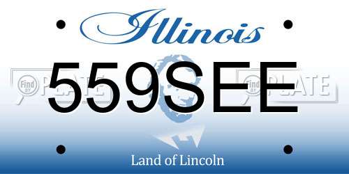 559SEE Illinois License Plate